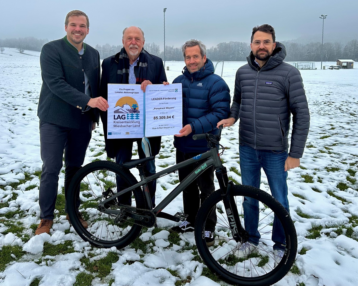 LEADER Zuwendungsbescheid für das Projekt „Pumptrack Weyarn“